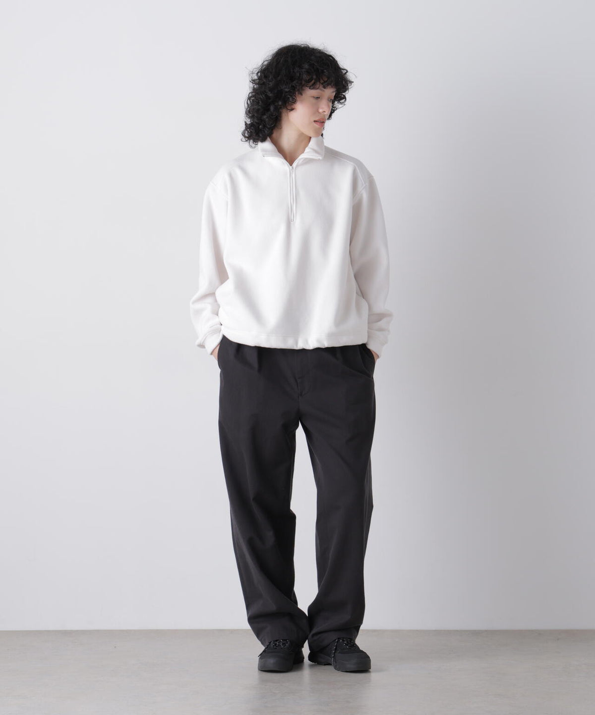Ｙ / [UNISEX] RECYCLE POLYESTER FLEECE HALF ZIP PULLOVER