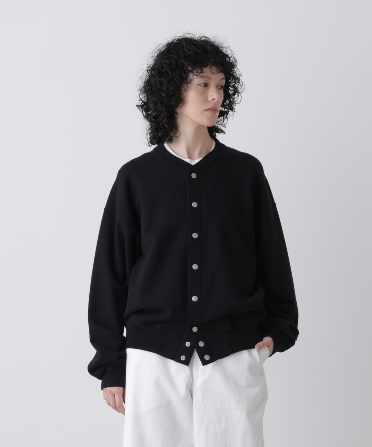 Ｙ /  [UNISEX] ORGANIC COTTON HEAVY WEIGHT FLEECE SNAP CARDIGAN