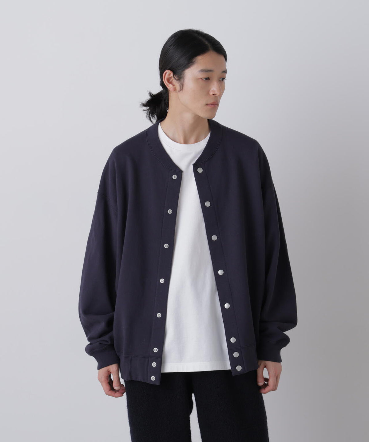 Ｙ /  [UNISEX] ORGANIC COTTON HEAVY WEIGHT FLEECE SNAP CARDIGAN