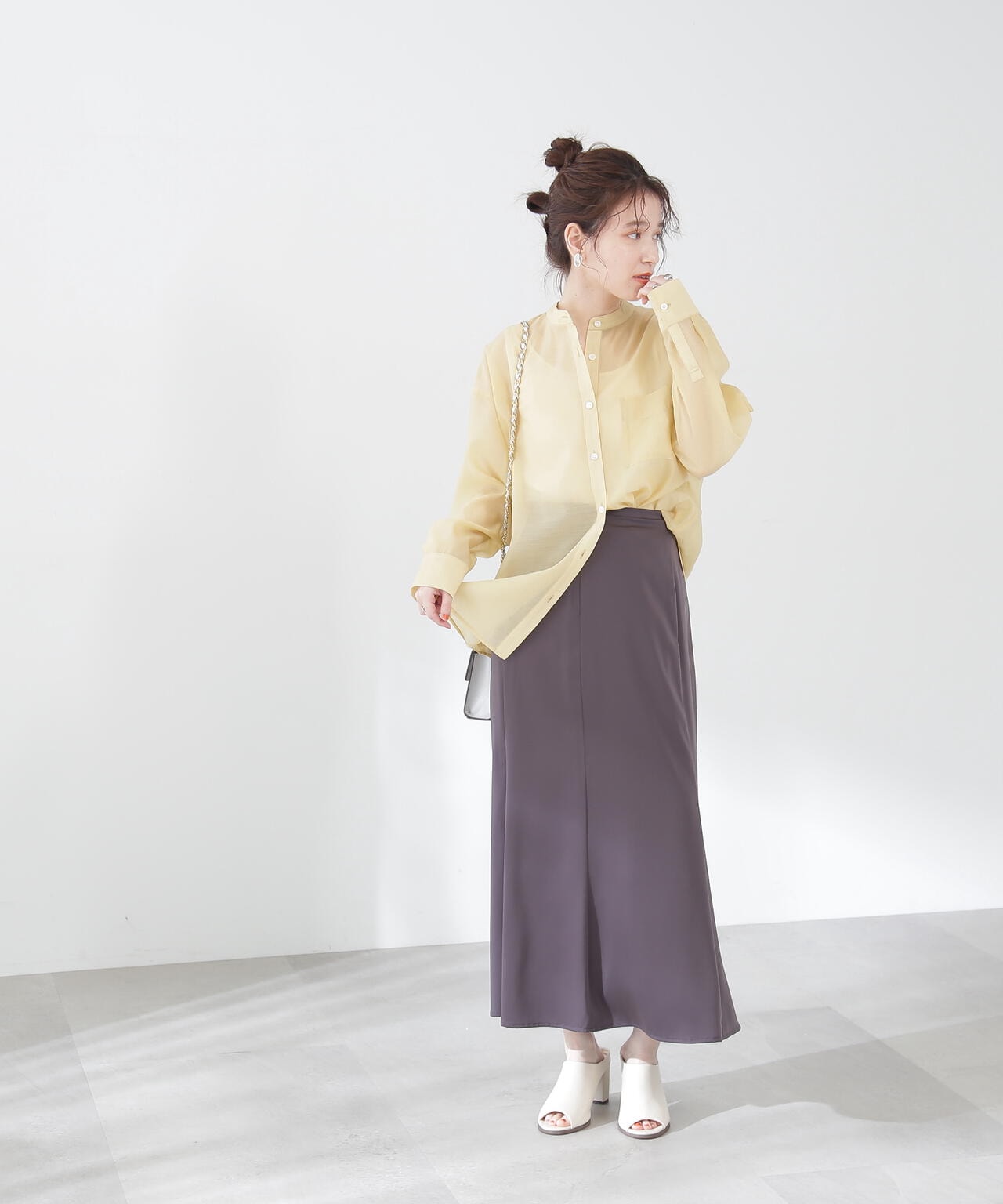 サテンナロースカート《S Size Line》