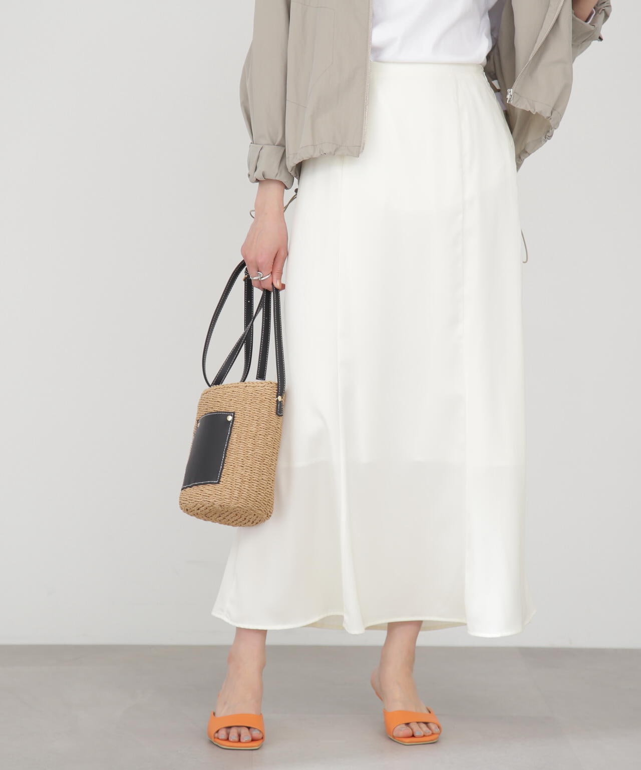 サテンナロースカート《S Size Line》 | N. Natural Beauty Basic