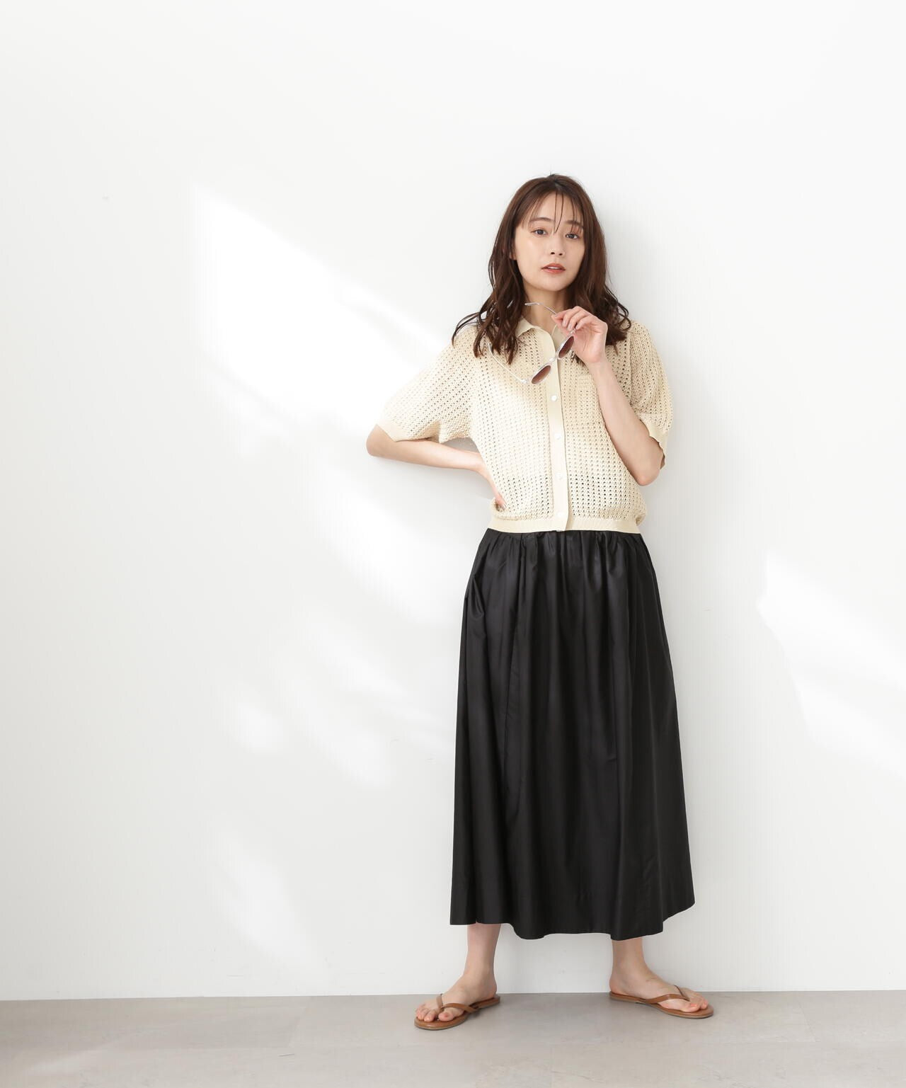 アーチ切替ポプリンスカート