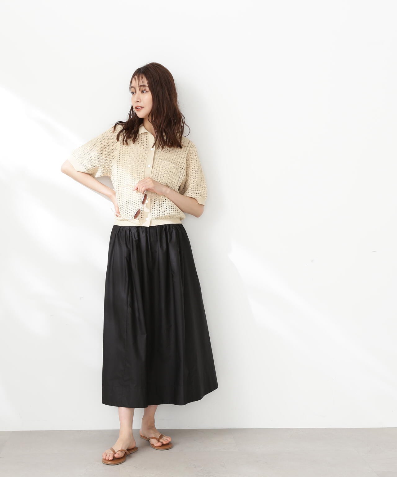 アーチ切替ポプリンスカート