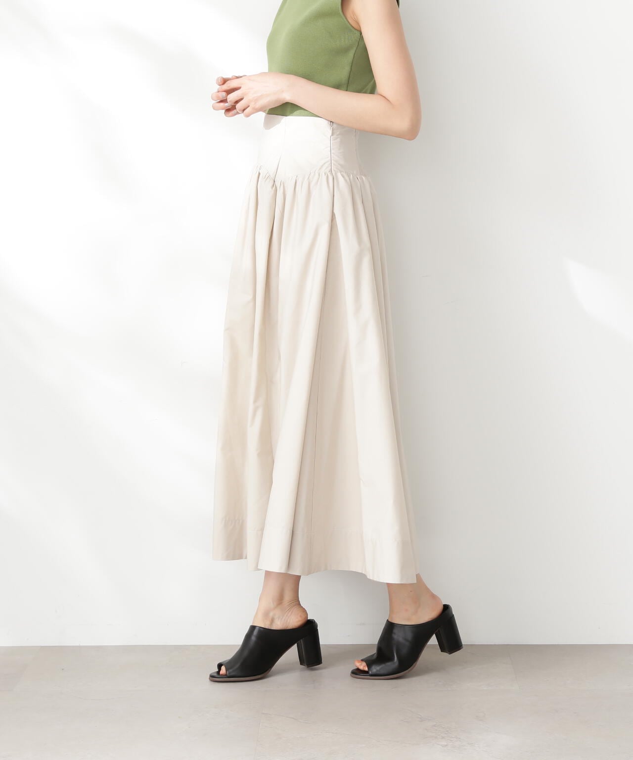 アーチ切替ポプリンスカート