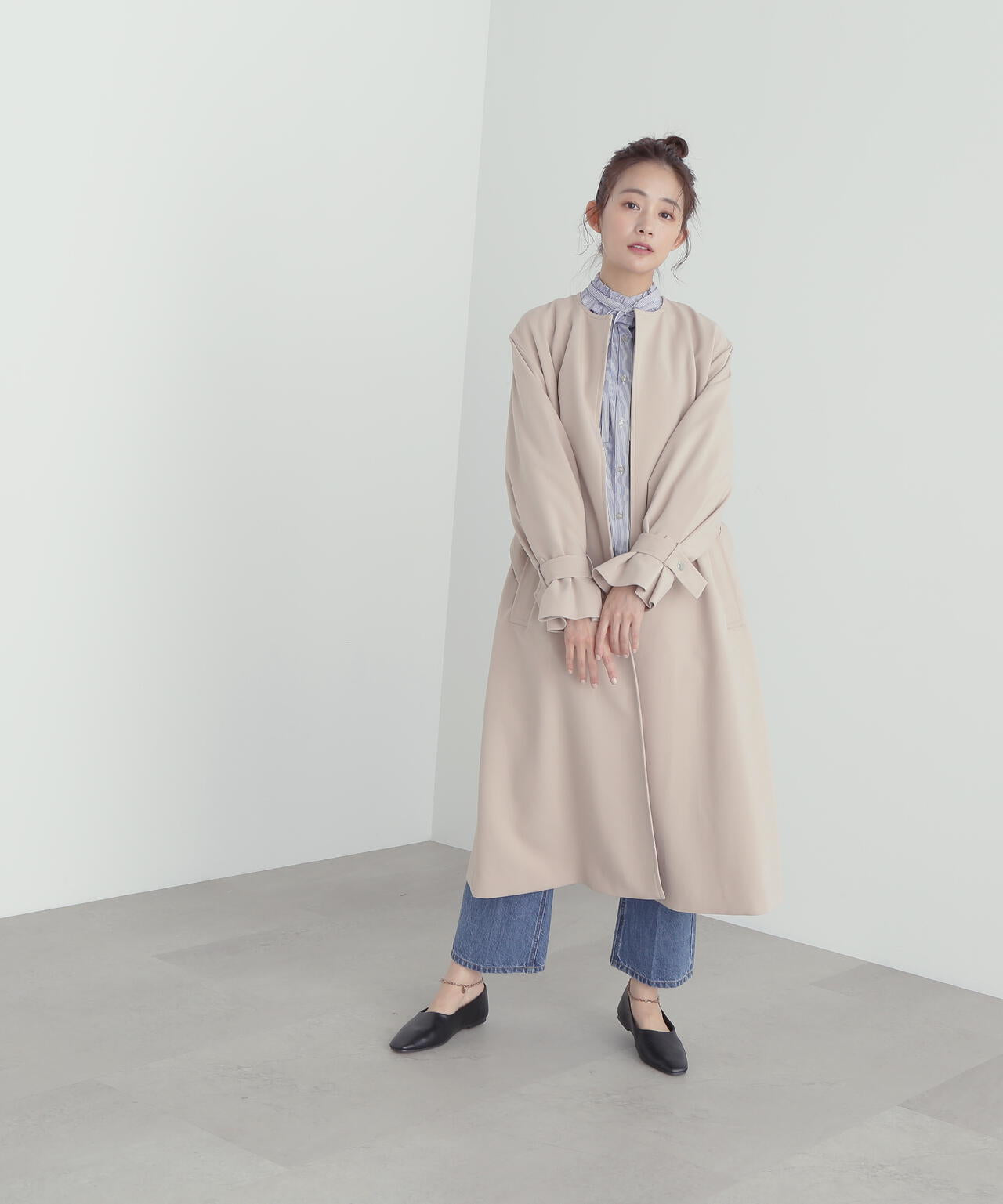 TRダブルクロスノーカラーコート【S Size Line】 | N. Natural Beauty