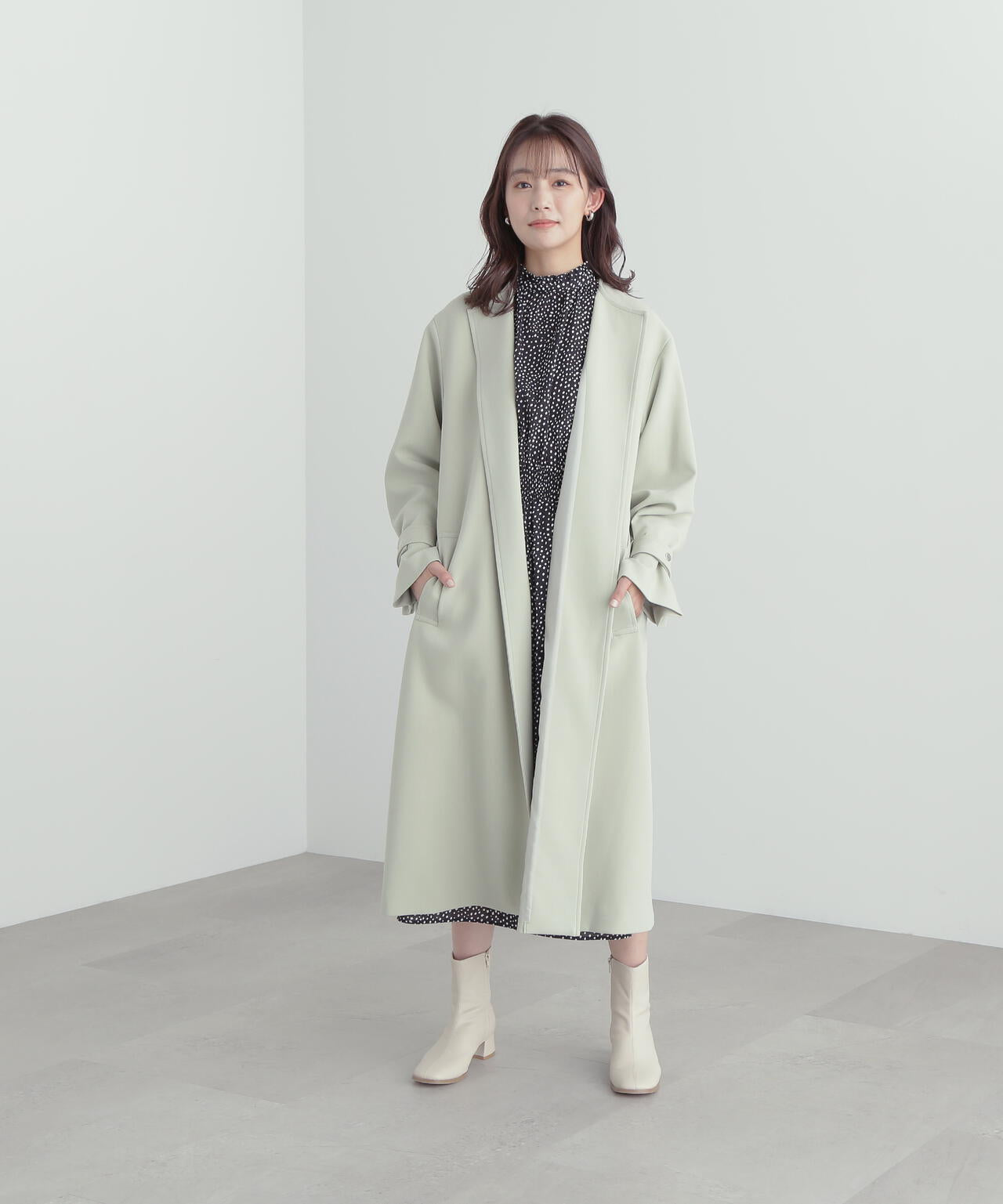 TRダブルクロスノーカラーコート【S Size Line】 | N. Natural Beauty