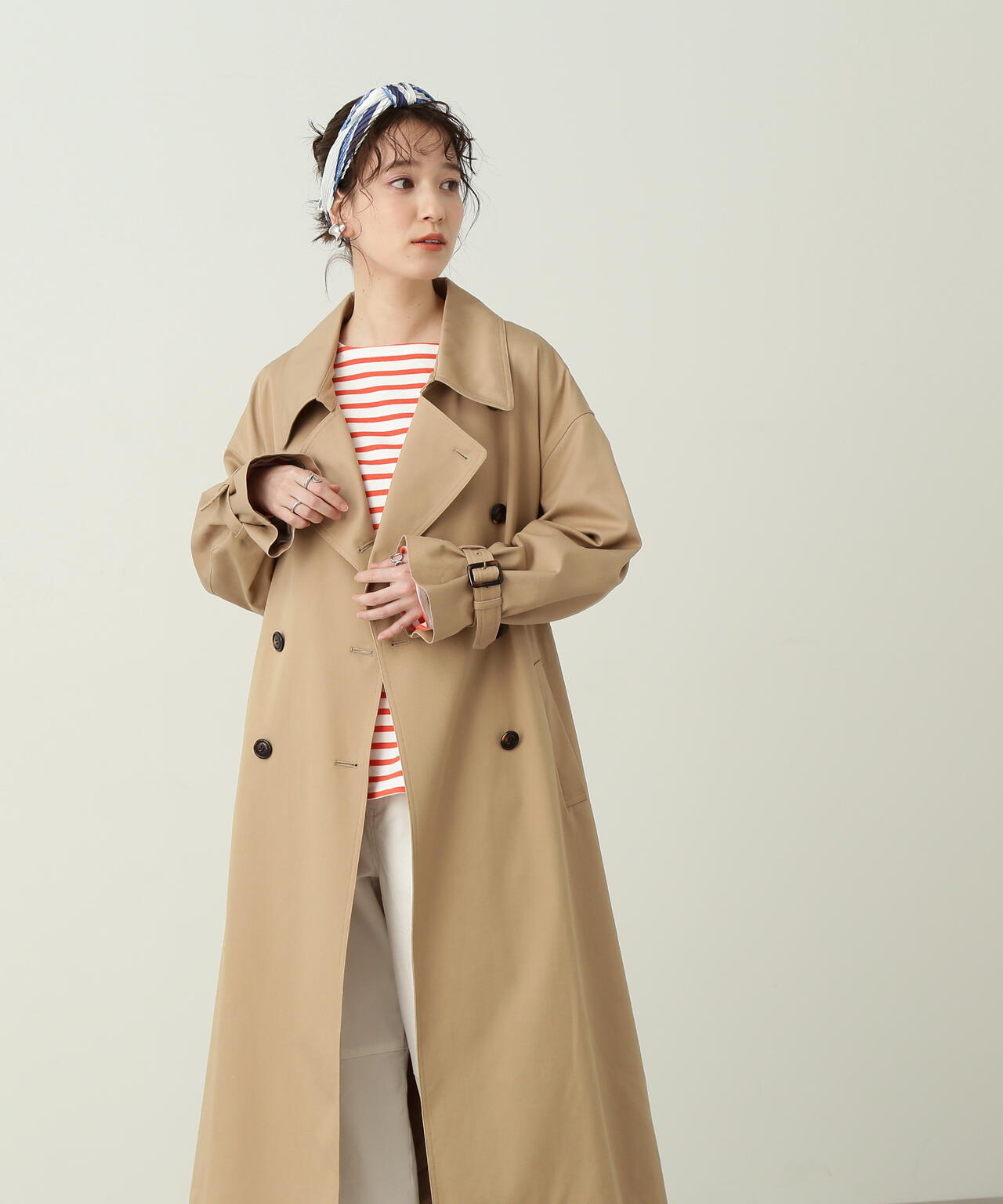 オーバーサイズツイルトレンチコート【S Size Line】 | N. Natural