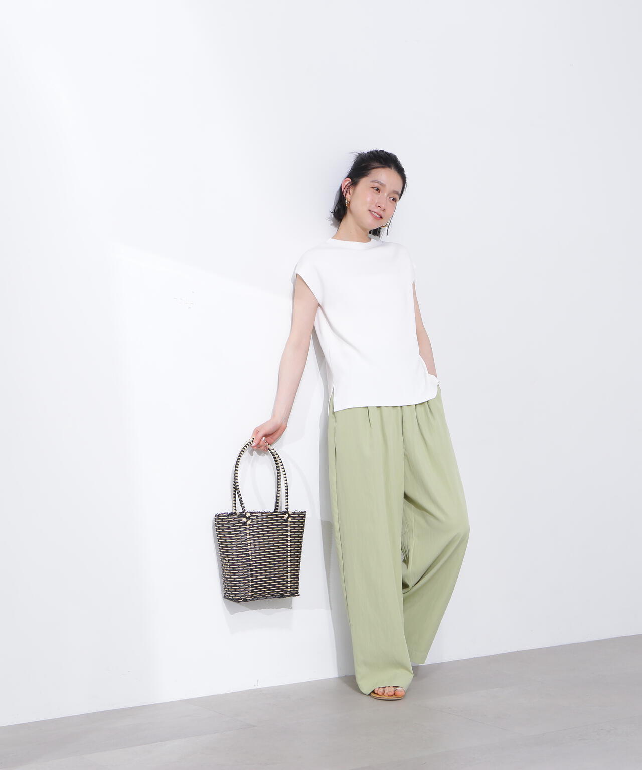 総針モックネックフレンチニット | N. Natural Beauty Basic*（エヌ