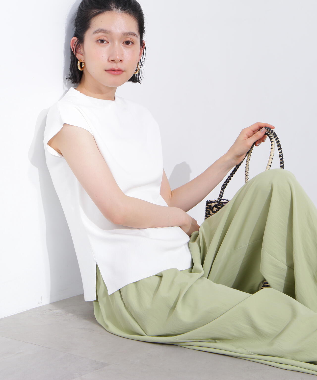 総針モックネックフレンチニット | N. Natural Beauty Basic*（エヌ