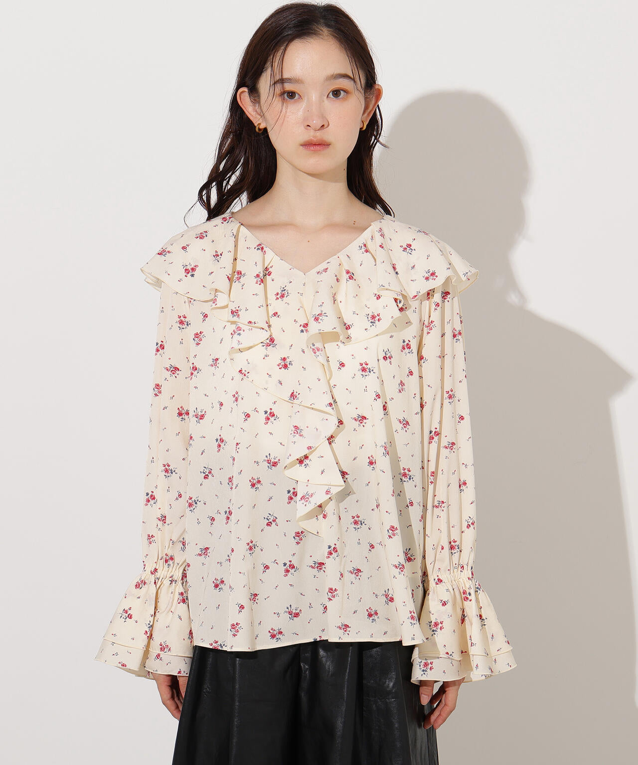プリントラッフルブラウス | N. Natural Beauty Basic*（エヌ