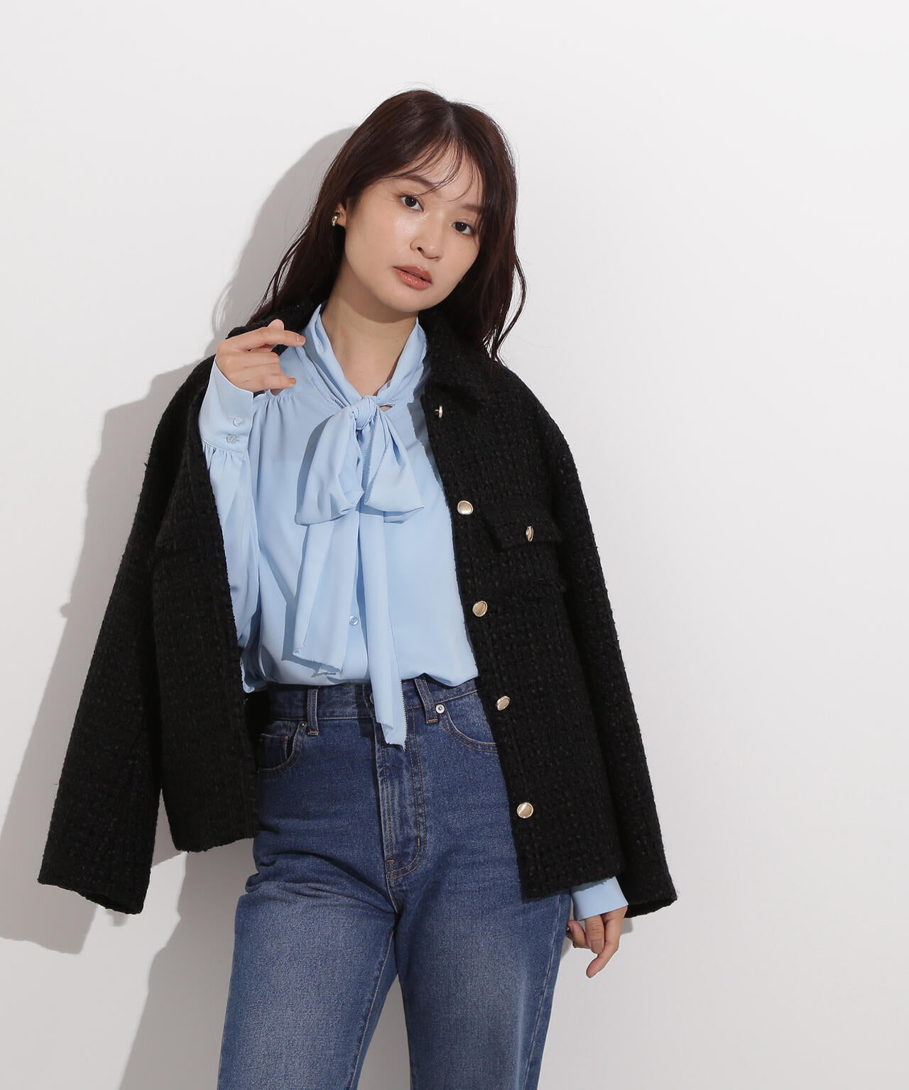 ヴィンテージサテンボウブラウス