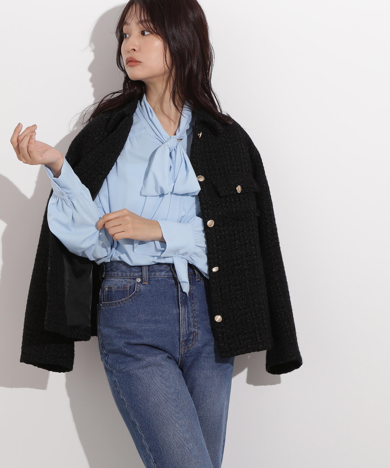 ヴィンテージサテンボウブラウス