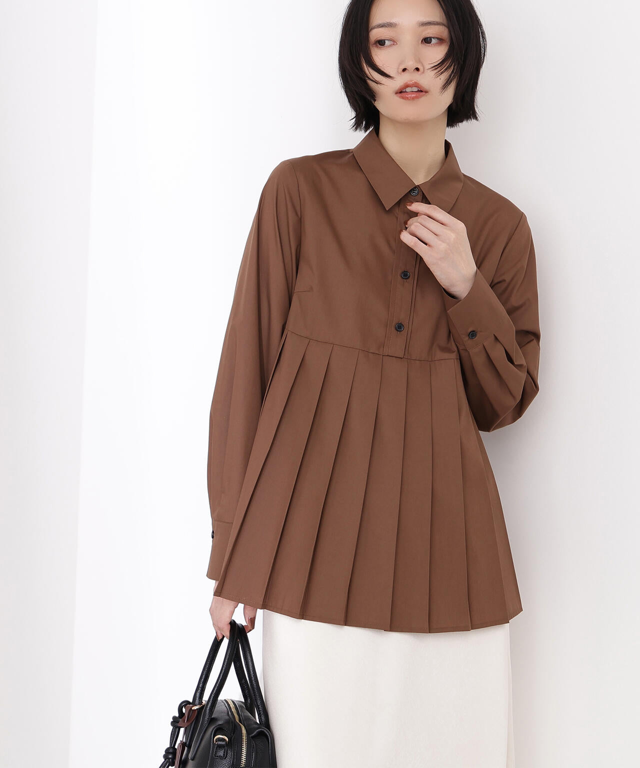 プリーツペプラムブラウス | N. Natural Beauty Basic*（エヌ