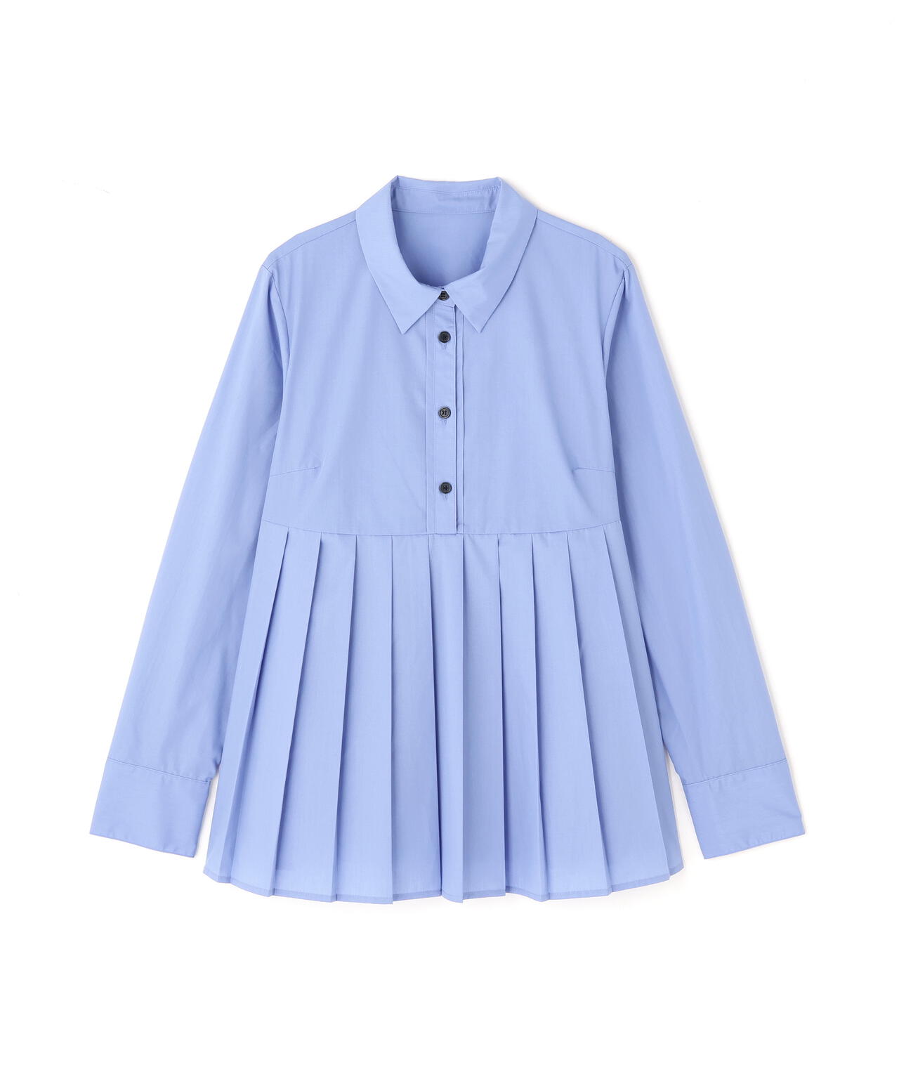 プリーツペプラムブラウス