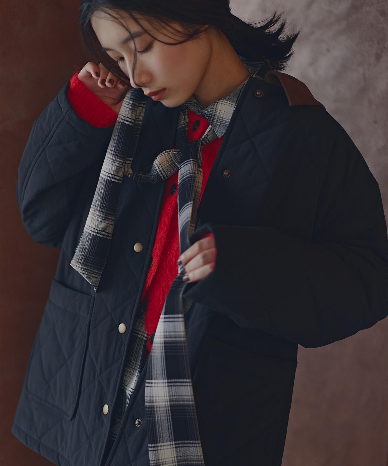 Y's ジャケット　ブラウス　シルク　チェック Y's ジャケット ブラウス シルク チェック Y's AW24 STYLE HIGHLIGHTS