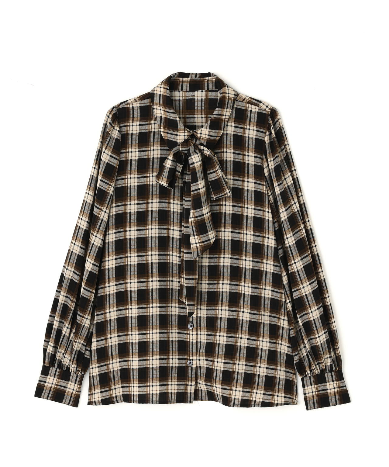 岸本セシルさん着用】チェックボウタイブラウス | N. Natural Beauty