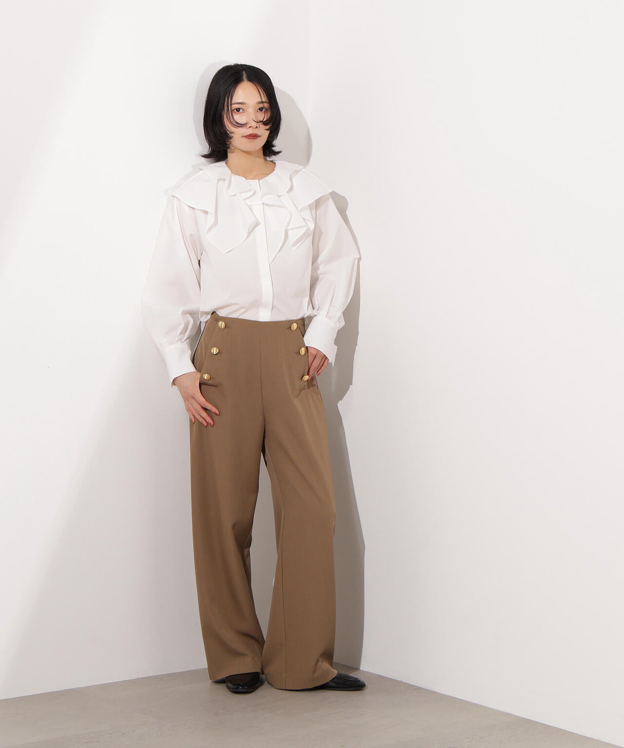 小室安未さん着用】2wayフリルカラーブラウス | N. Natural