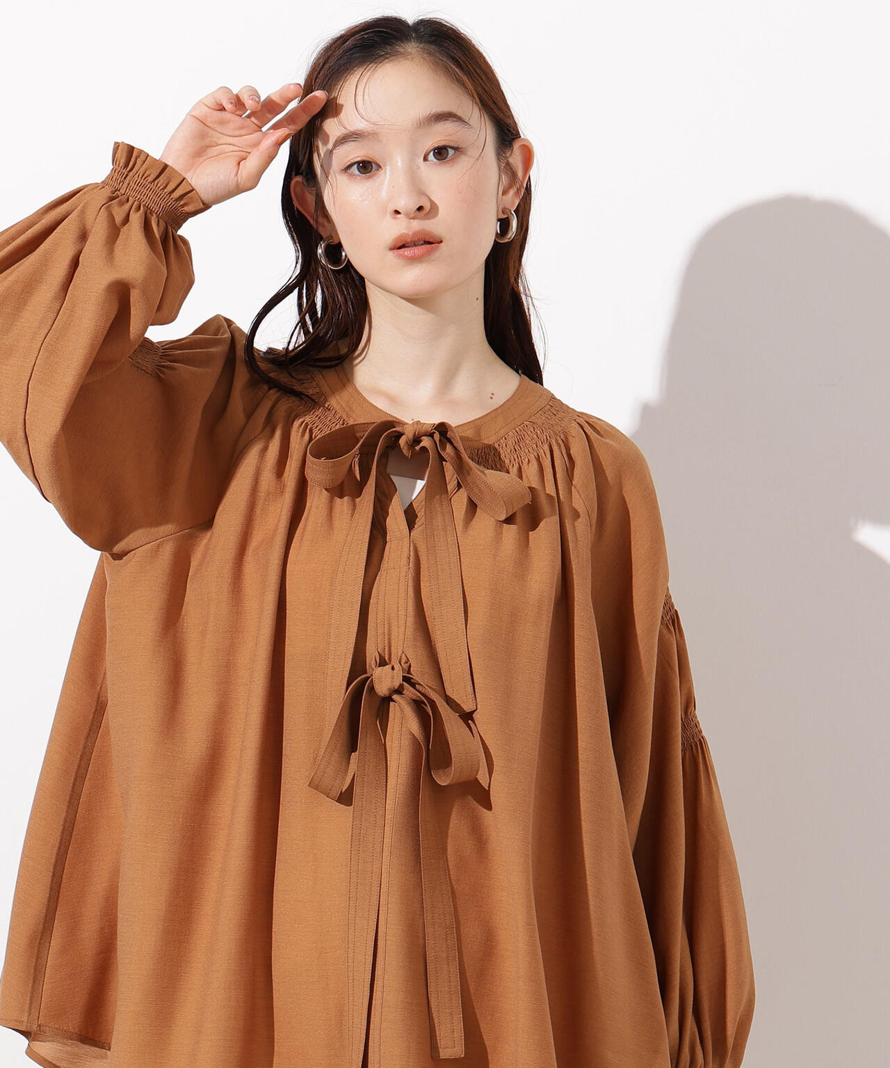 小室安未さん着用】2wayダブルリボンチュニックブラウス | N. Natural