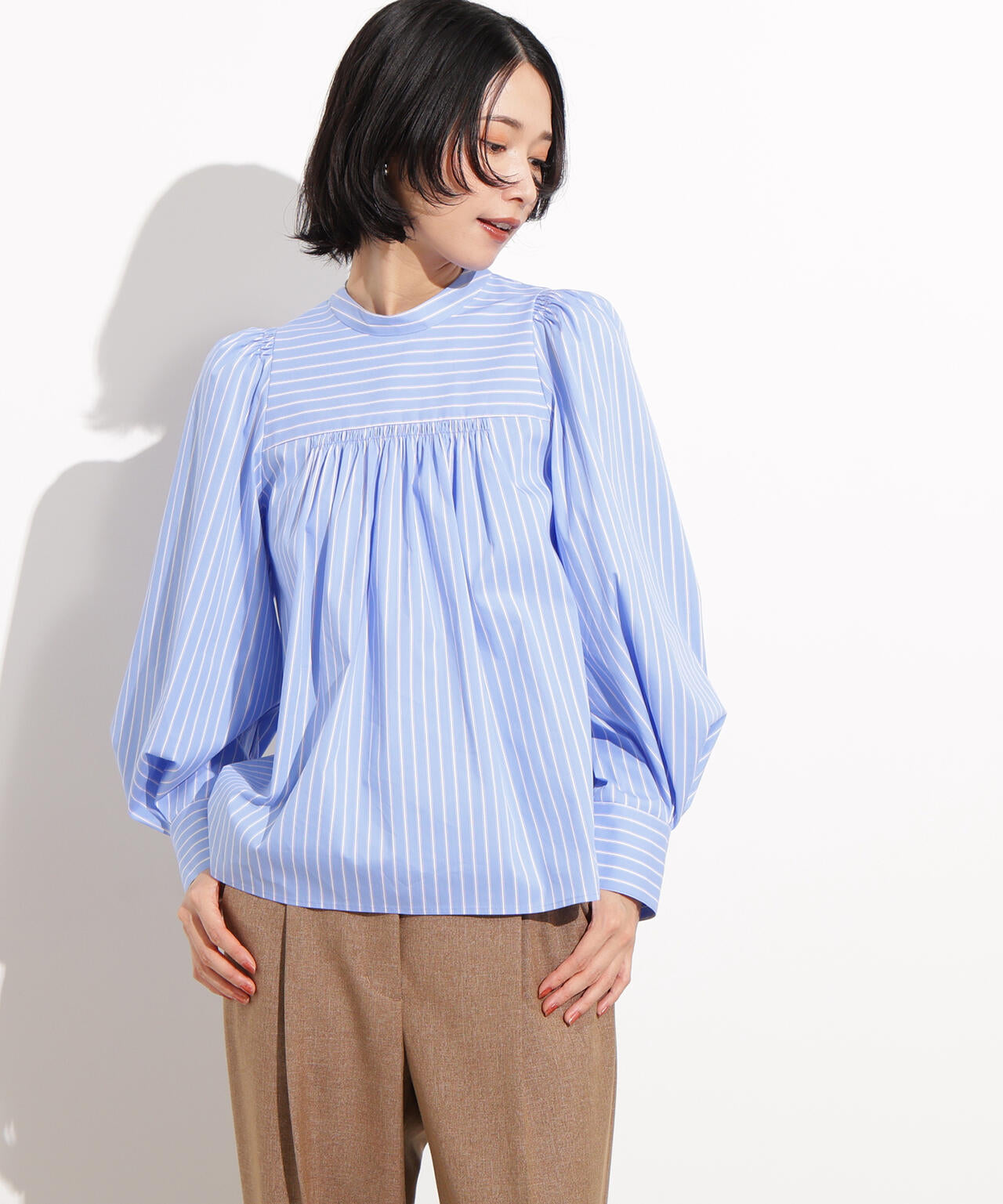 バックリボンストライプブラウス | N. Natural Beauty Basic*（エヌ