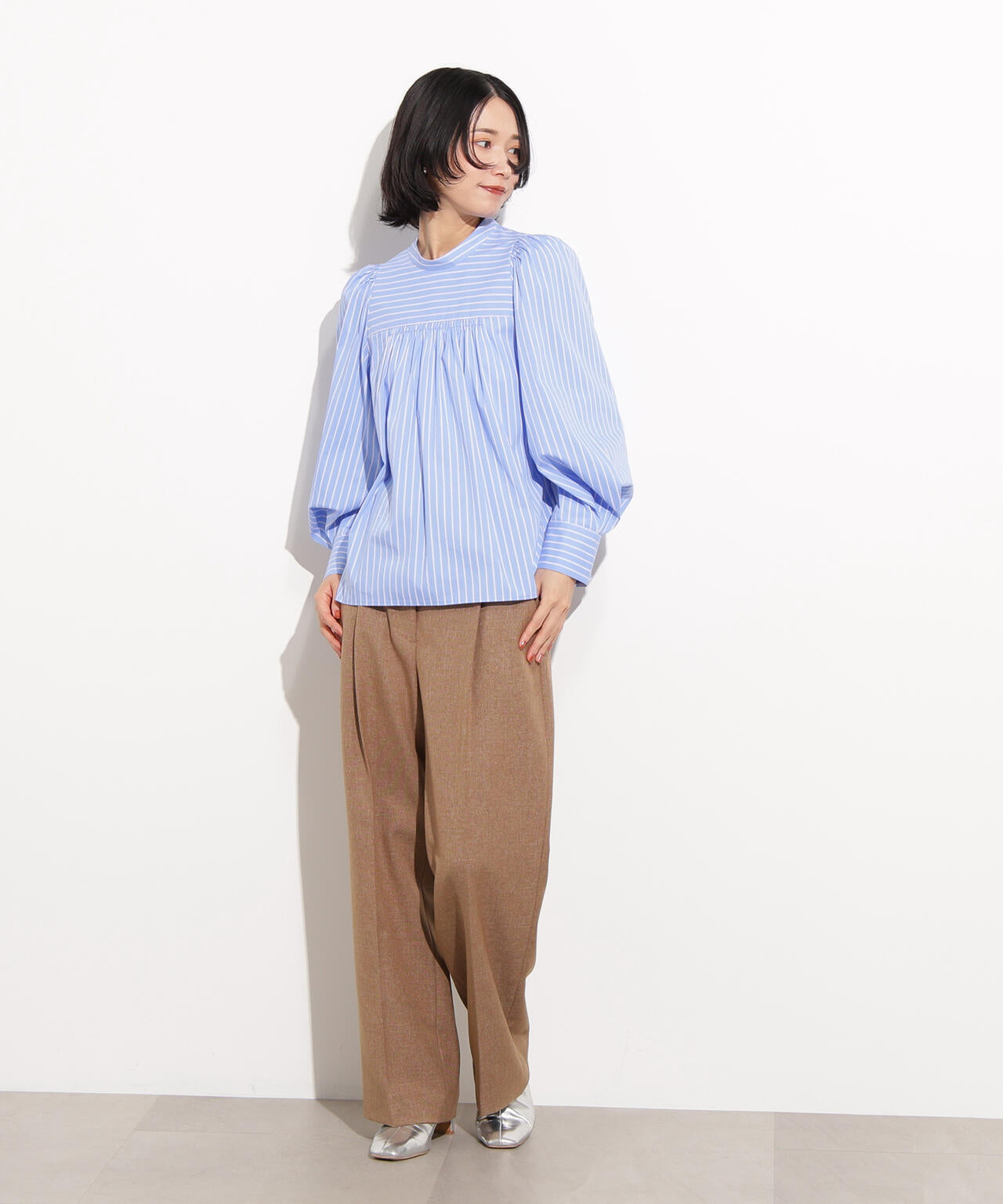 バックリボンストライプブラウス | N. Natural Beauty Basic*（エヌ