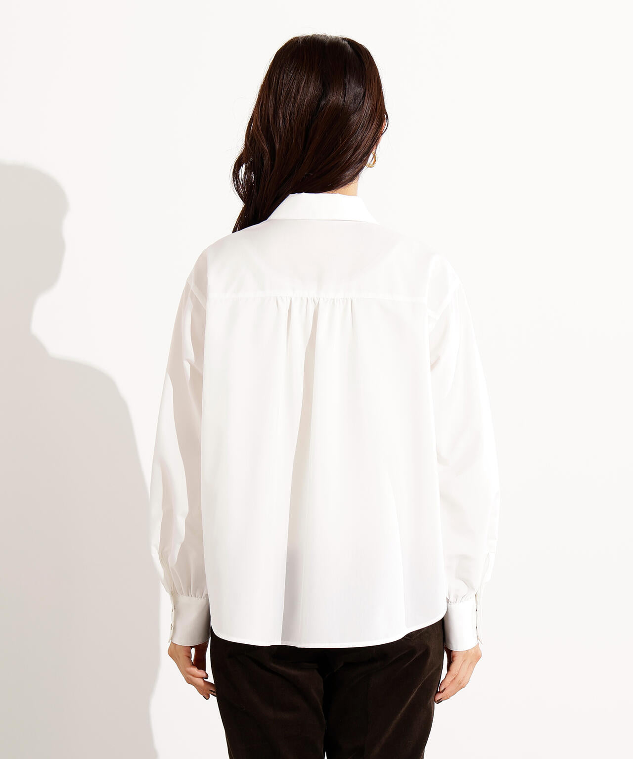 【小室安未さん着用】ゴールドボタン2wayリボンブラウス