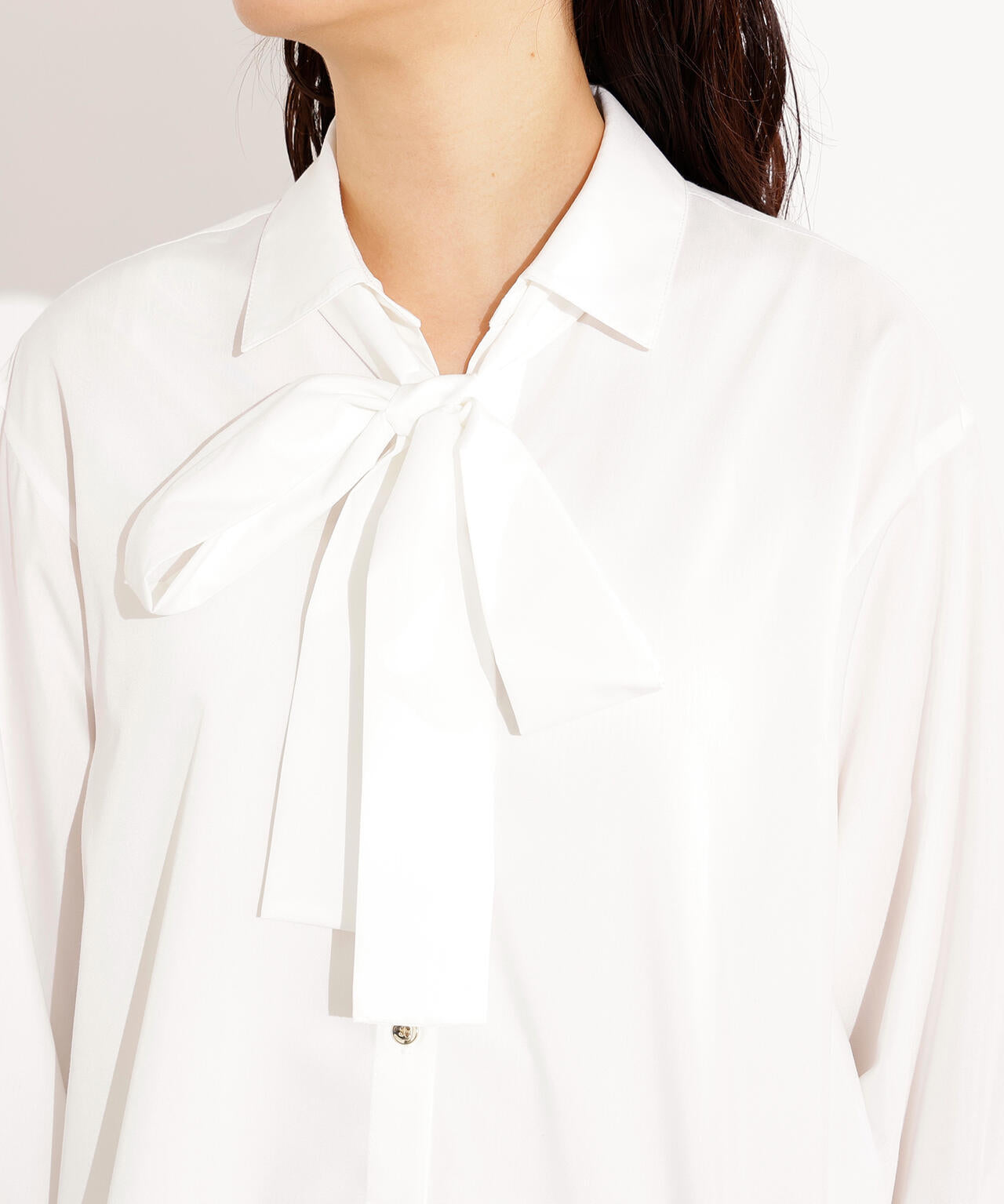 UNMINOU アンミヌ　リボンブラウス　ホワイト アンミヌ unminou リボンブラウス ホワイト