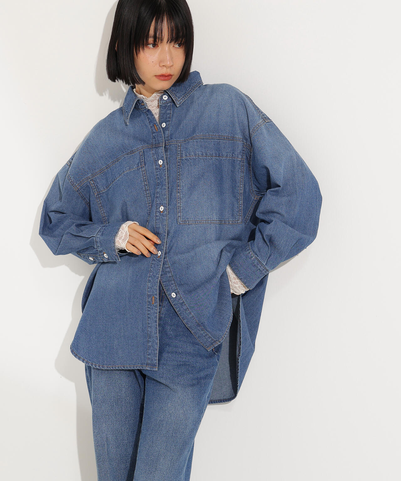 デニムオーバーシャツ