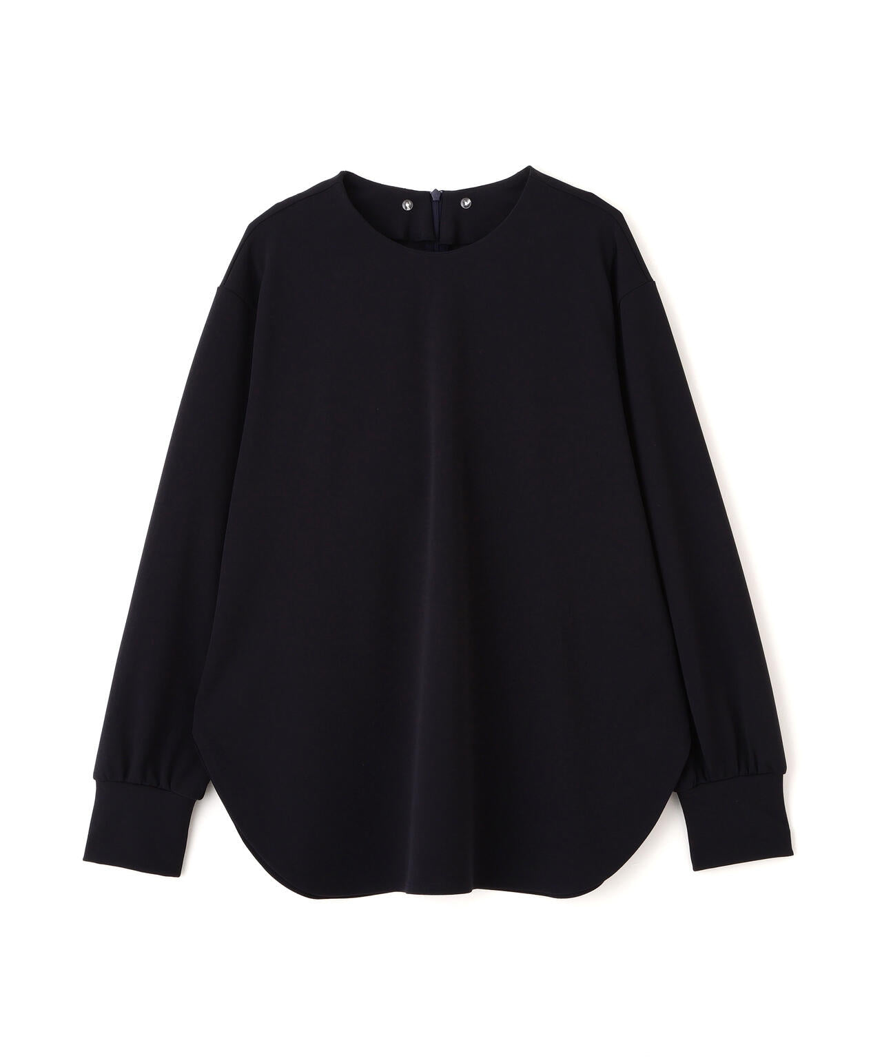 【瞬間コ－デ】襟をオンオフ。洗える楽ちんキレイ見えジャージークレリックブラウス