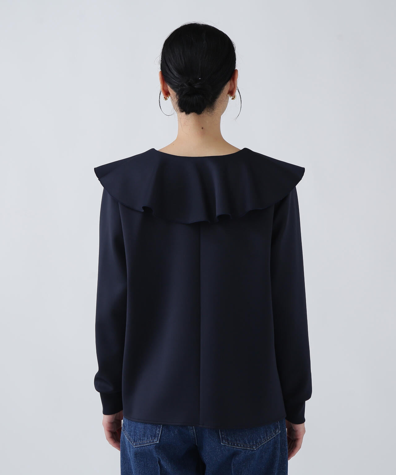 【好きを着て気分が高まる】洗える楽ちんキレイ見えラッフルブラウス