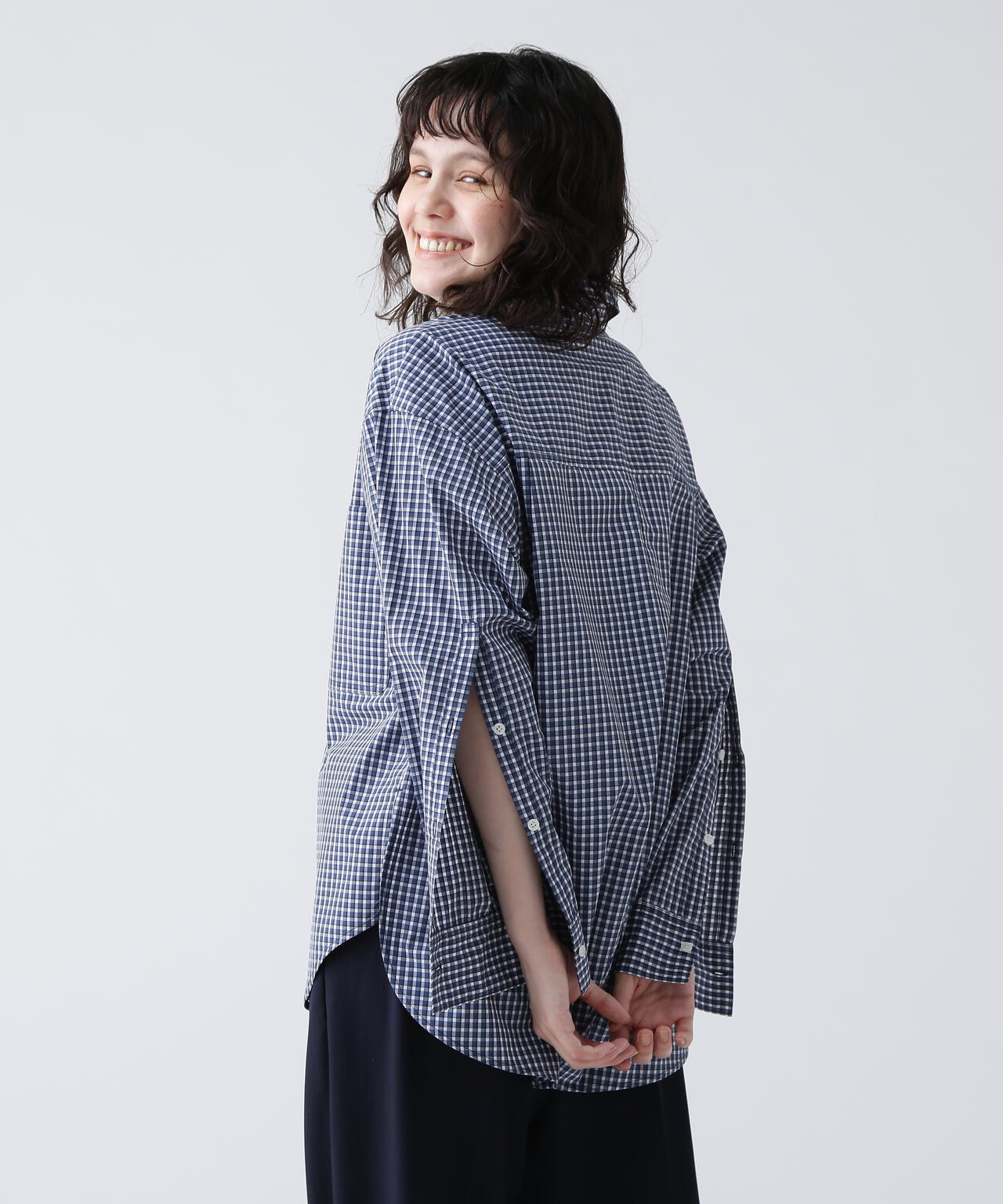 365ユーティリティー】 洗えるマルチWAYBIGシャツ | NAVYNAVY