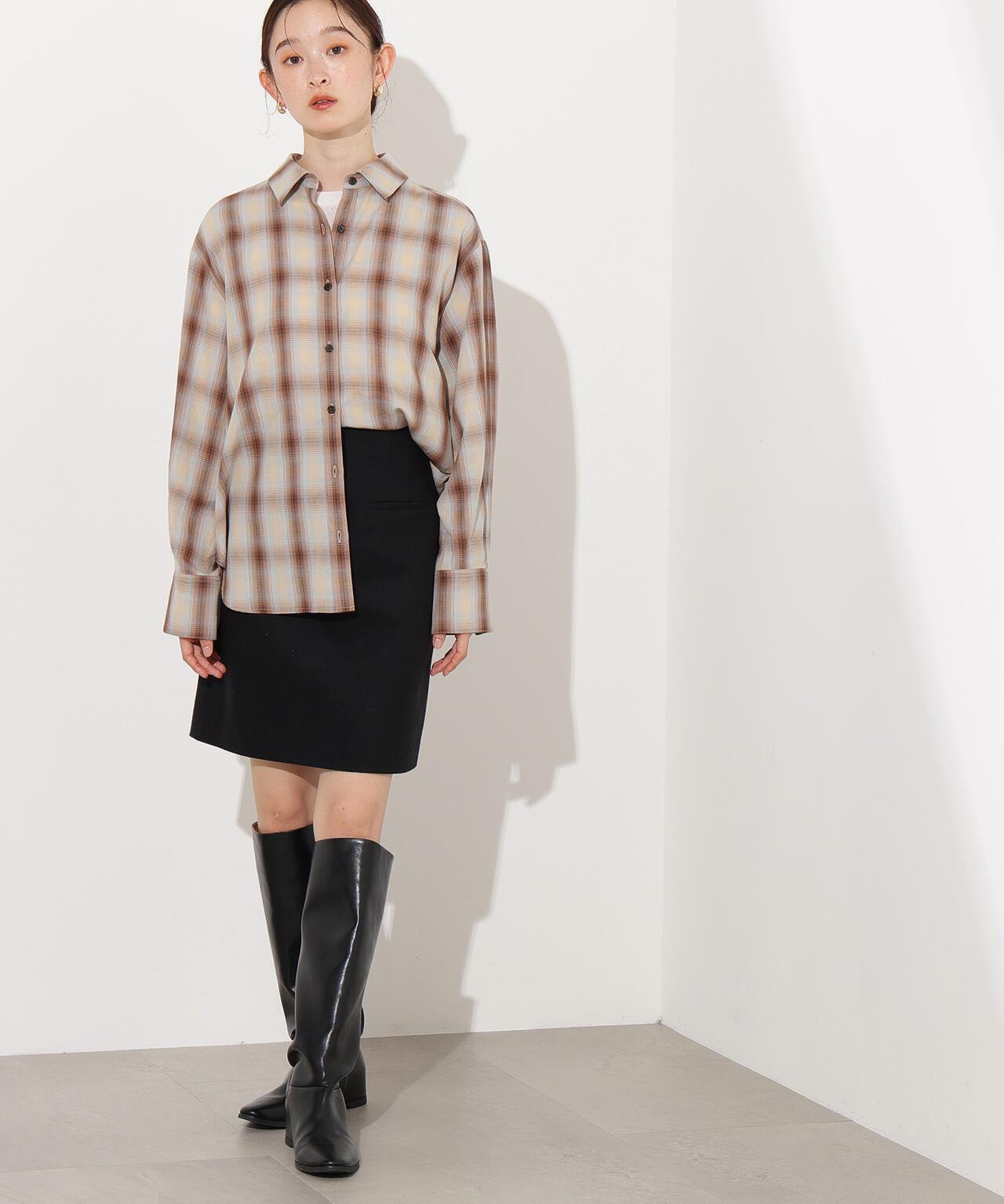 【岸本セシルさん着用】フラノミニスカート