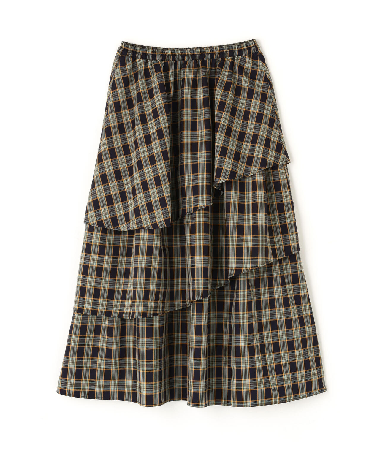 岸本セシルさん着用】ランダムティアードチェックスカート | N