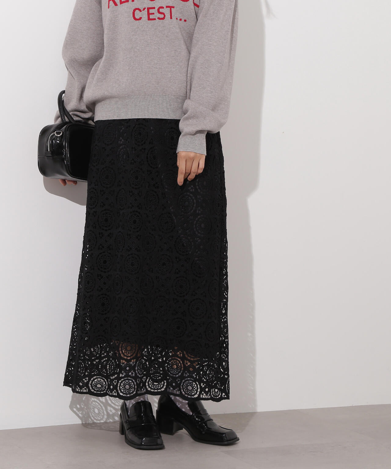 【岸本セシルさん着用】ヴィンテージライクレーススカート