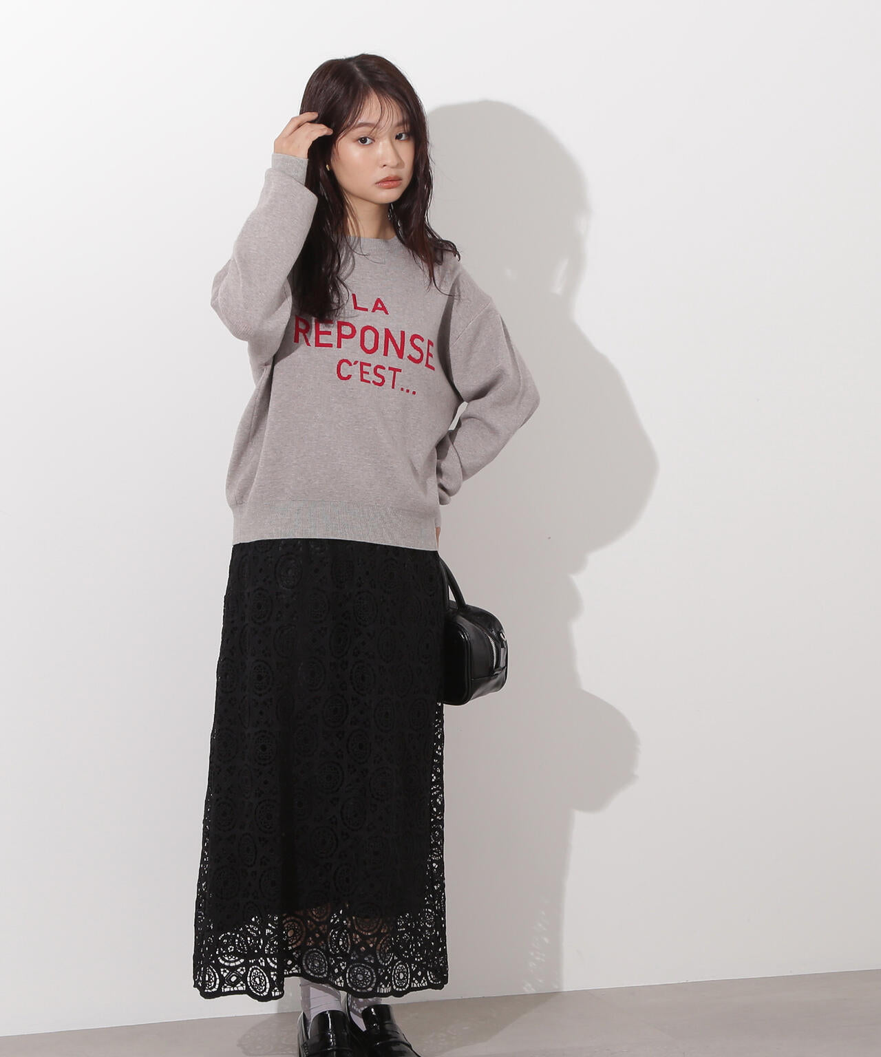 岸本セシルさん着用】ヴィンテージライクレーススカート | N. Natural