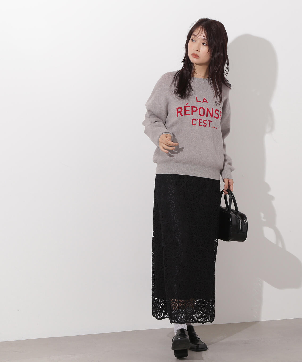 【岸本セシルさん着用】ヴィンテージライクレーススカート