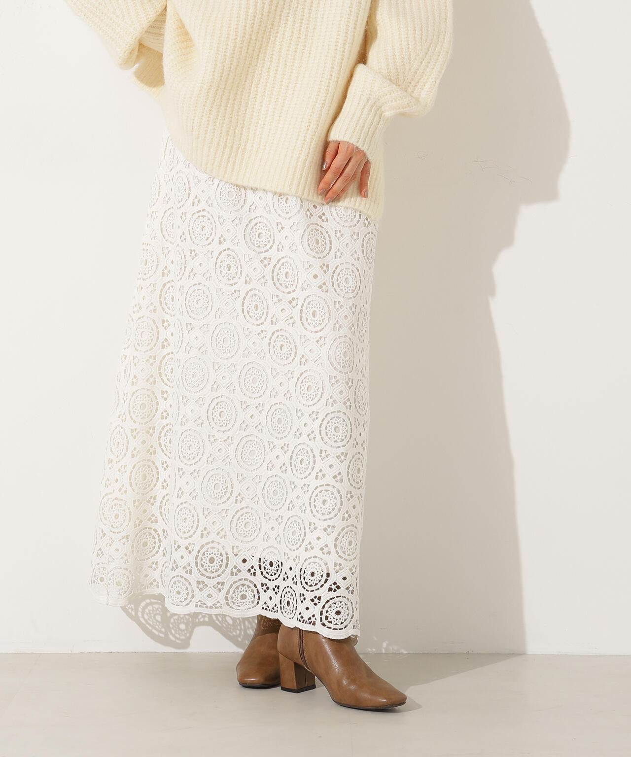 【岸本セシルさん着用】ヴィンテージライクレーススカート