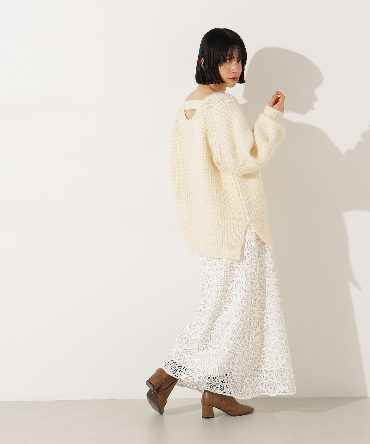 【岸本セシルさん着用】ヴィンテージライクレーススカート