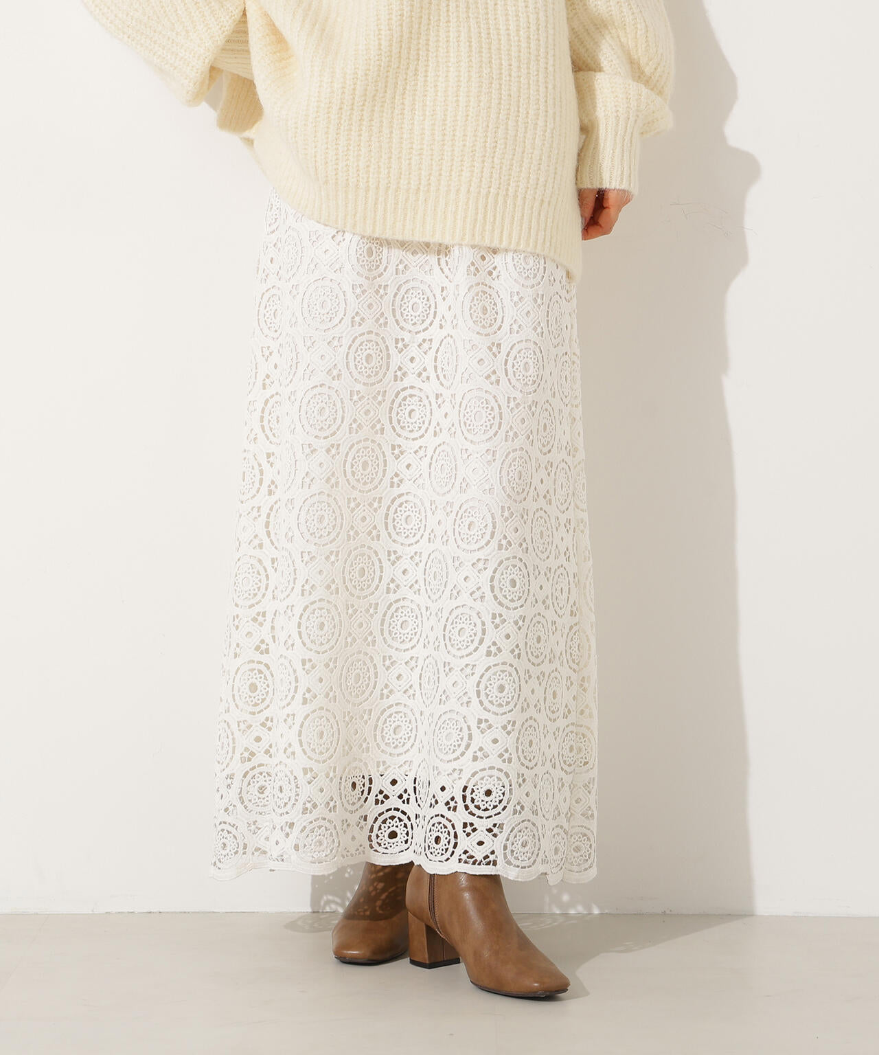 【岸本セシルさん着用】ヴィンテージライクレーススカート
