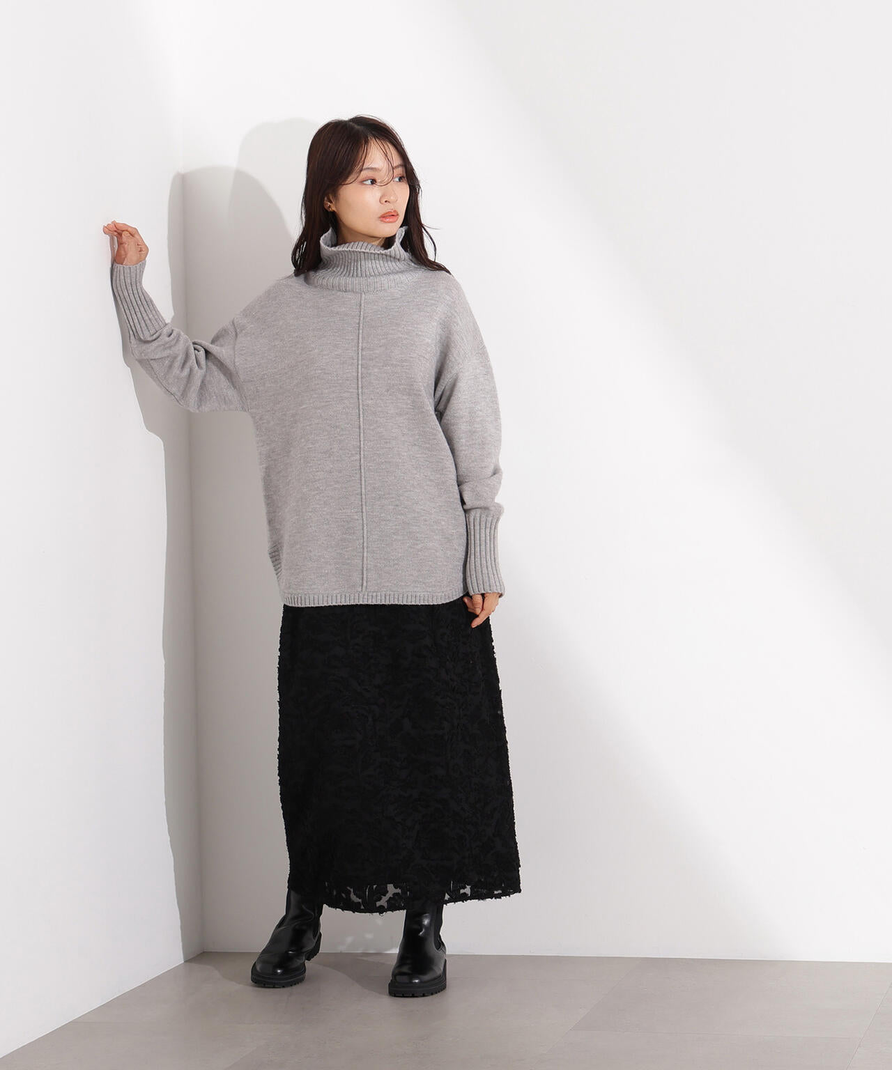 カットジャガードナロースカート