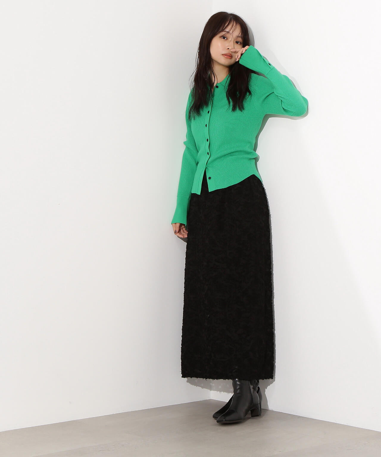 カットジャガードナロースカート