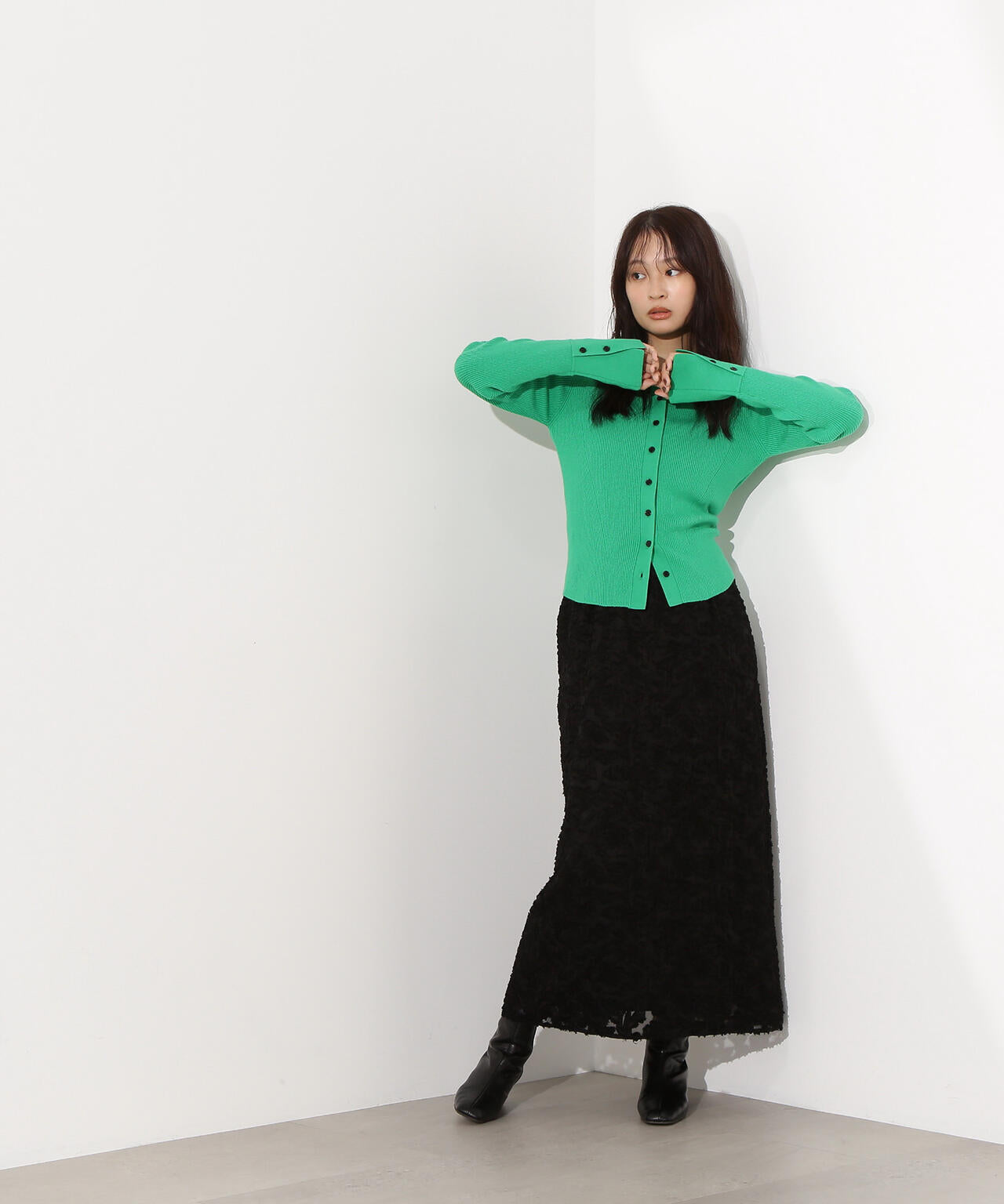 カットジャガードナロースカート