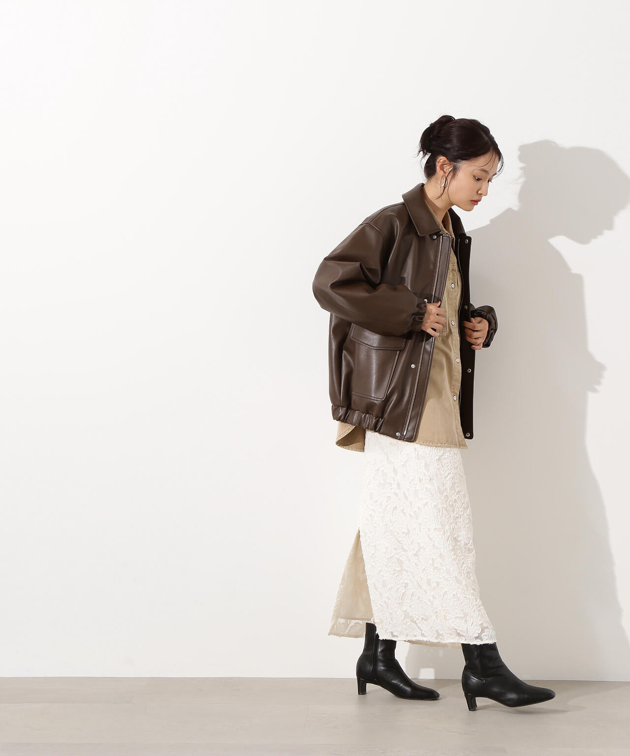 エヌ ナチュラルビューティーベーシック（N．Natural Beauty Basic*）/カットジャガードナロースカート カットジャガードナロースカート | N. Natural Beauty Basic*（エヌ