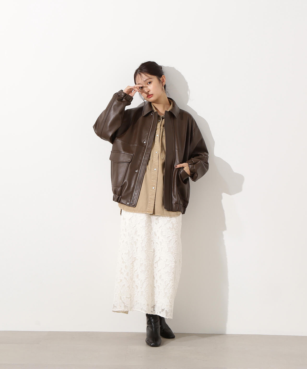 カットジャガードナロースカート