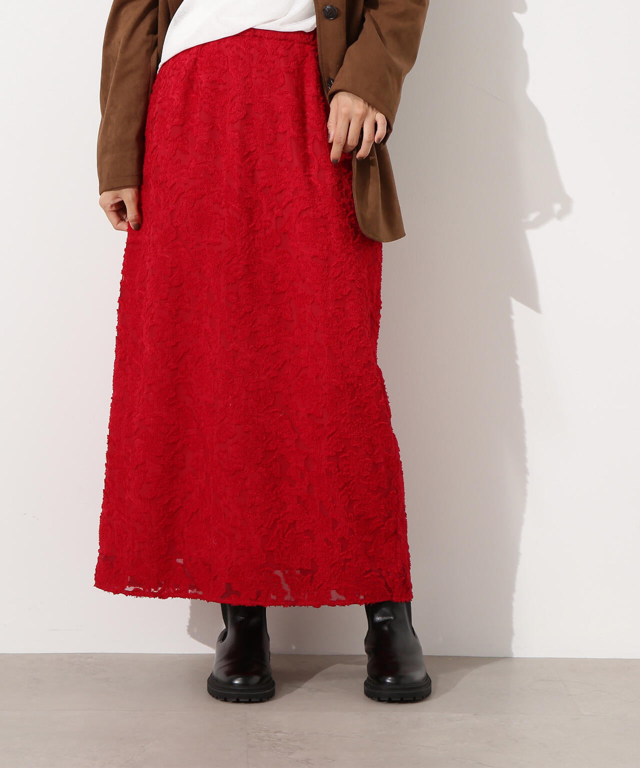 カットジャガードナロースカート