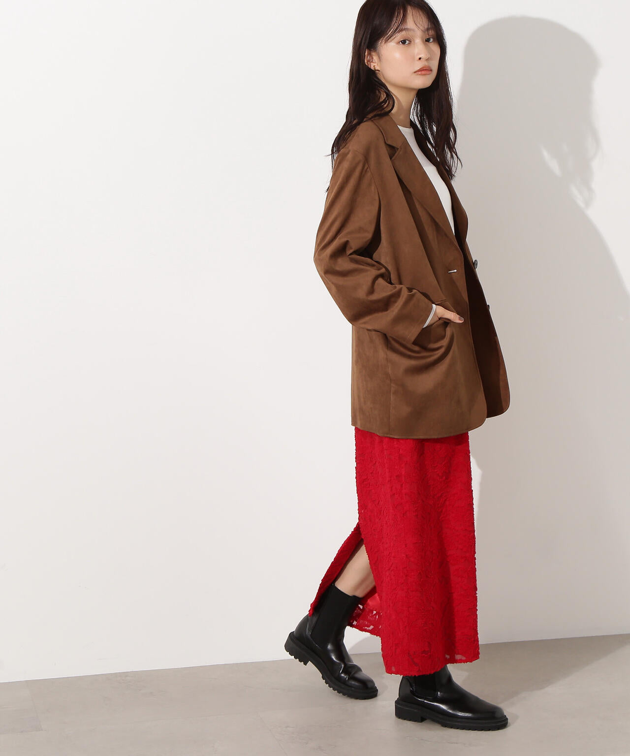 カットジャガードナロースカート