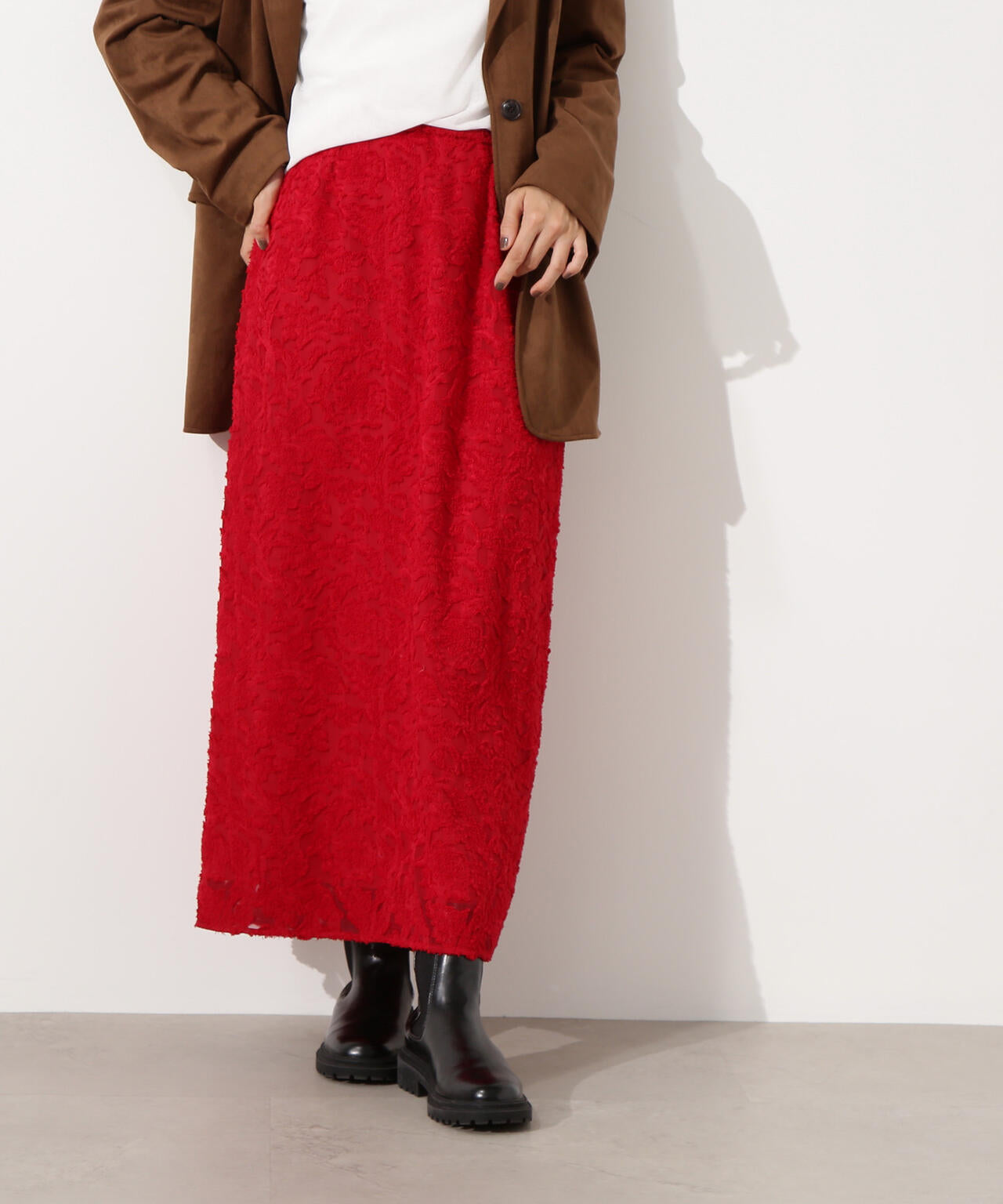 カットジャガードナロースカート