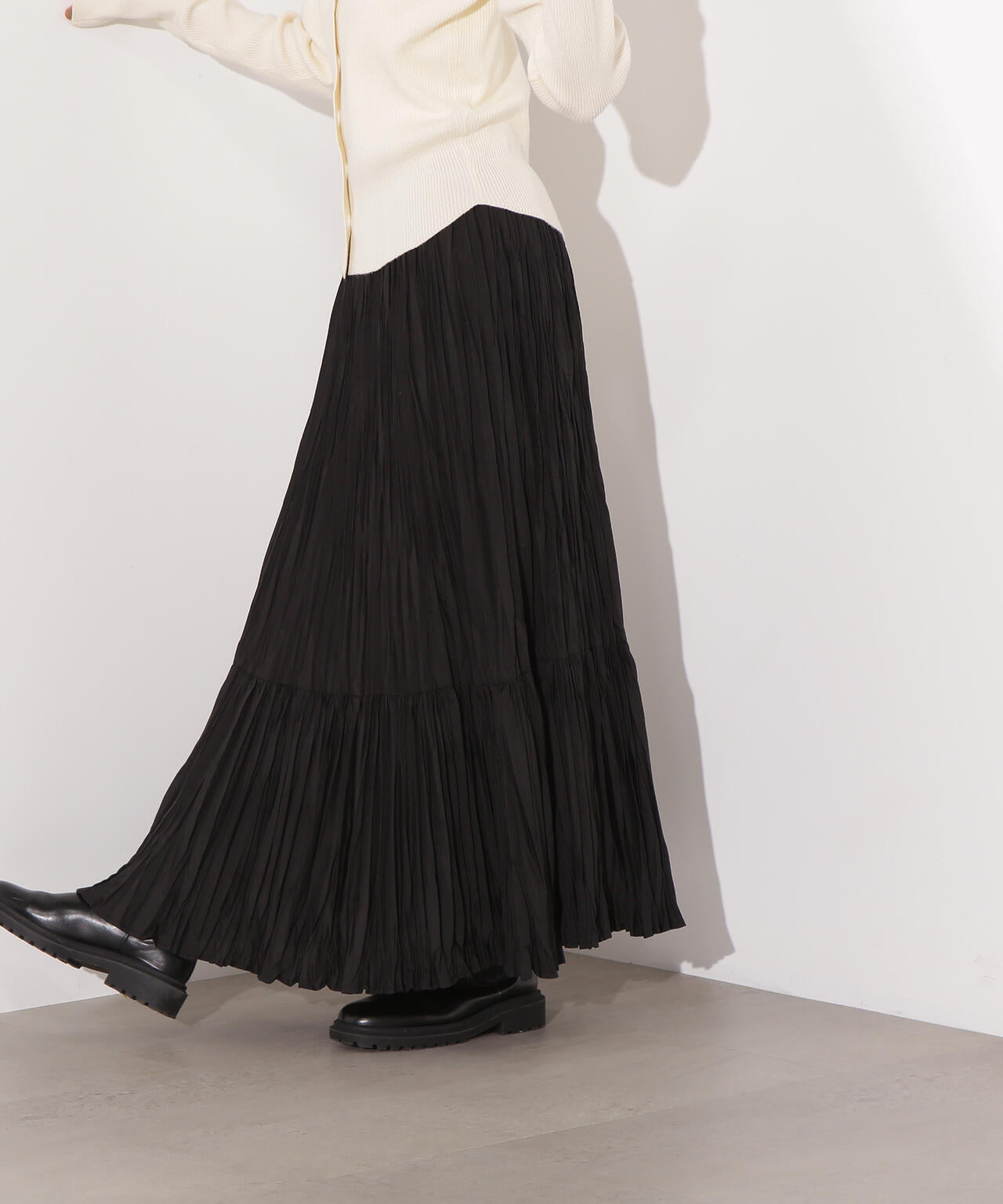 新品❤️CPG HEAT PERFORMA 黒スカート CIAOPANIC（チャオパニック） スカート ナイロンランダムフリル