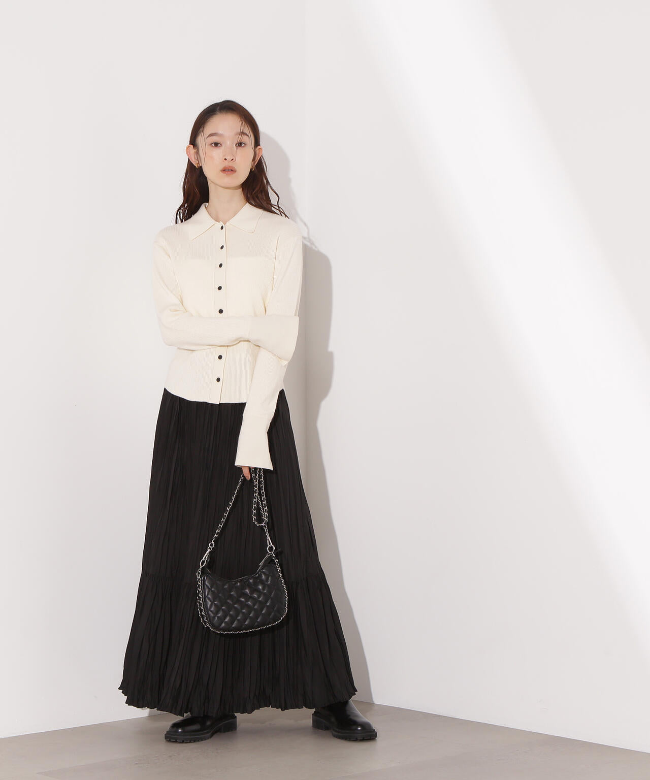 ティアードプリーツスカート