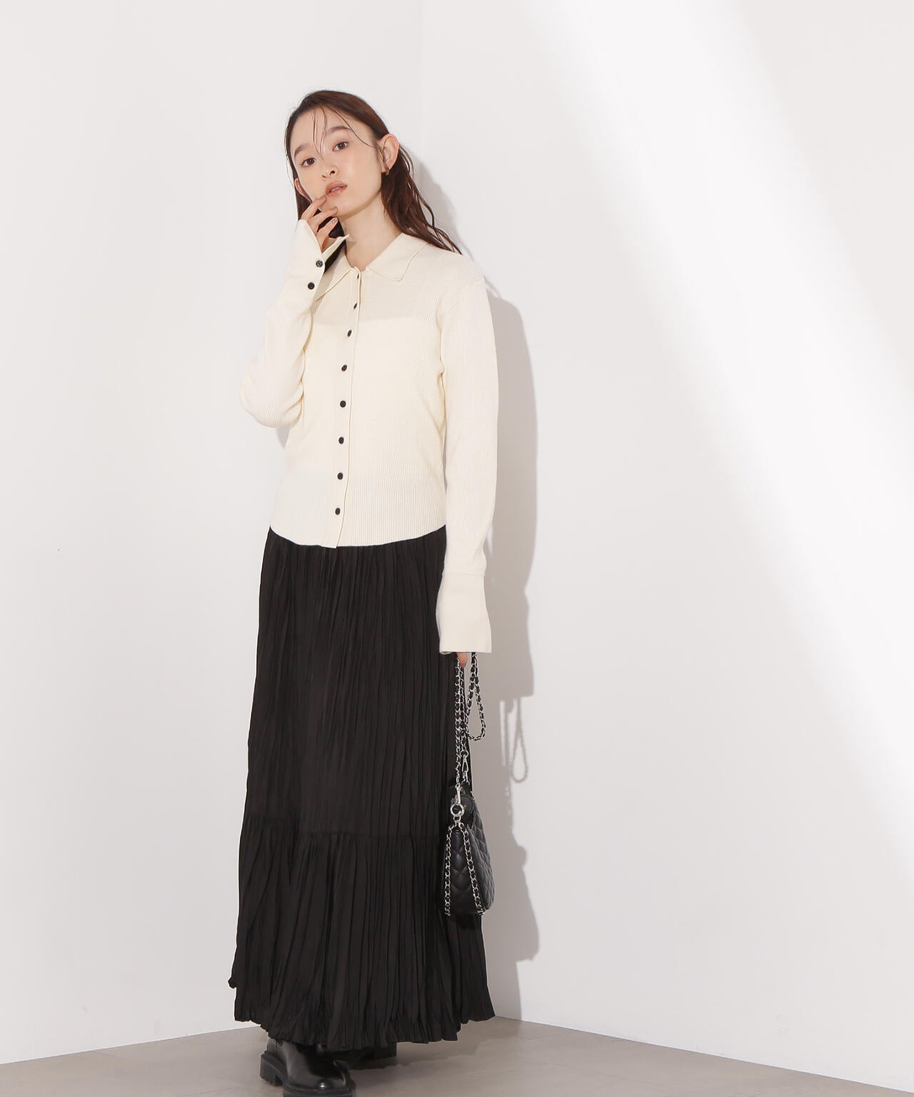 ティアードプリーツスカート