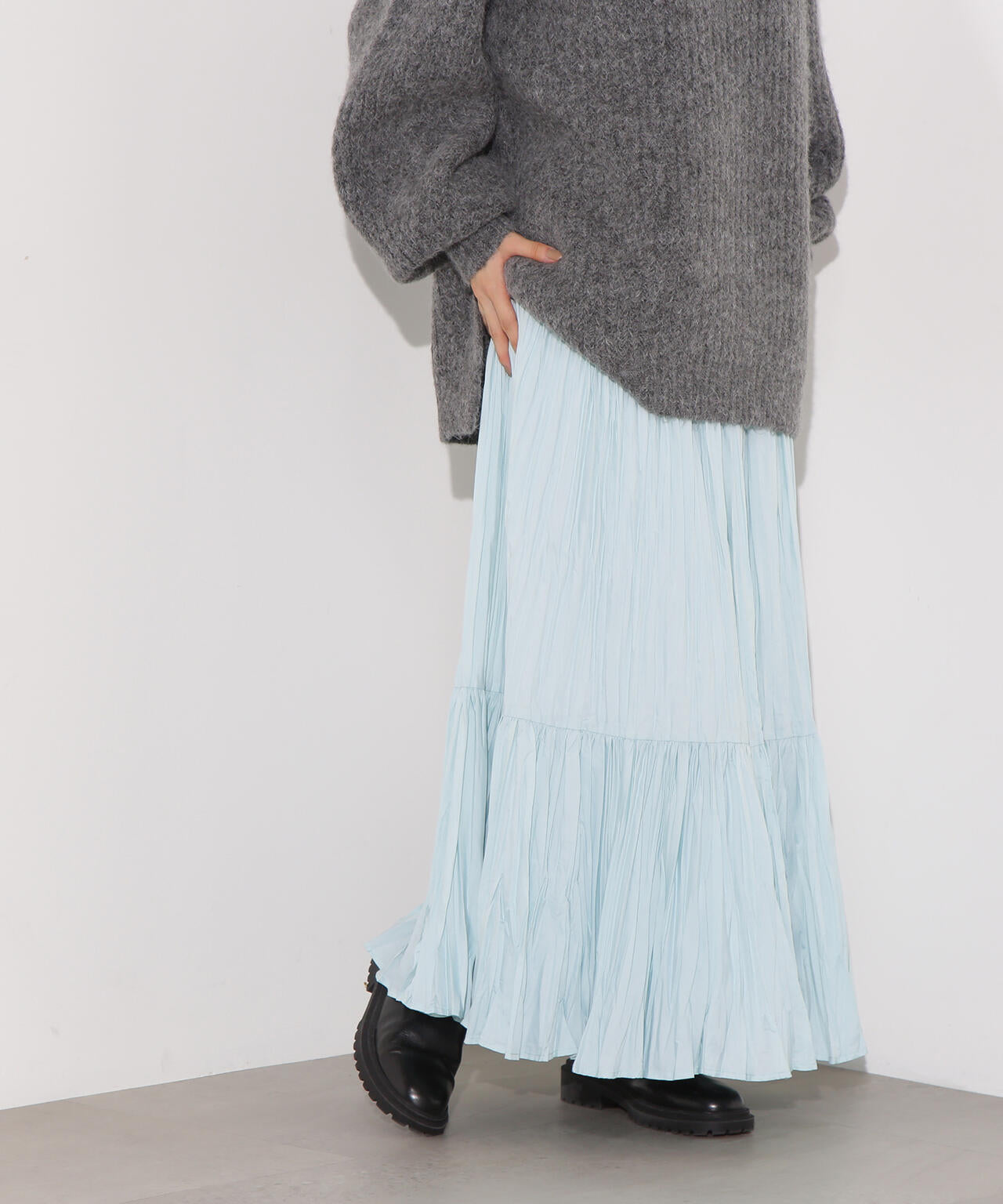ティアードプリーツスカート